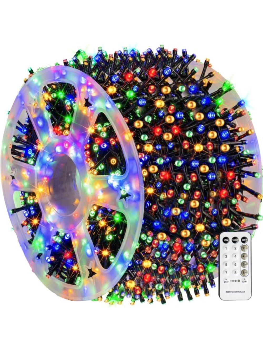 1000 LED Outdoor Christmas String Lights, 328 FT Fairy Lights with Remote, 8